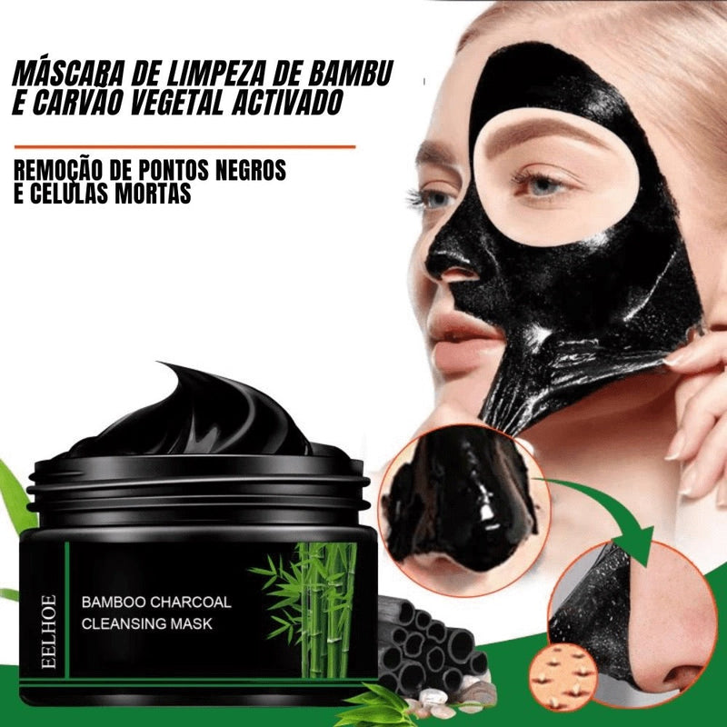 Máscara Preta de Carvão e Bambu para Pontos Negros - Miralusa™